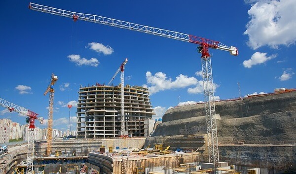 Design Building Construction Workers Crane High