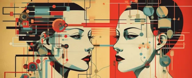 Imagem mostrando a complexidade da internet e as conexões com a inteligência artificial.