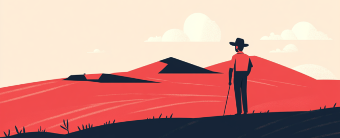 fazendeiro de costas na plantação