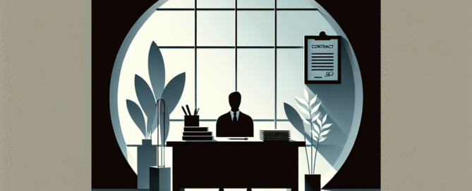 homem em escritório para assinar seguro M&A da Tokio Marine