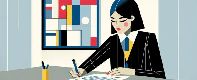 mulher assinando Carta de Nomeação