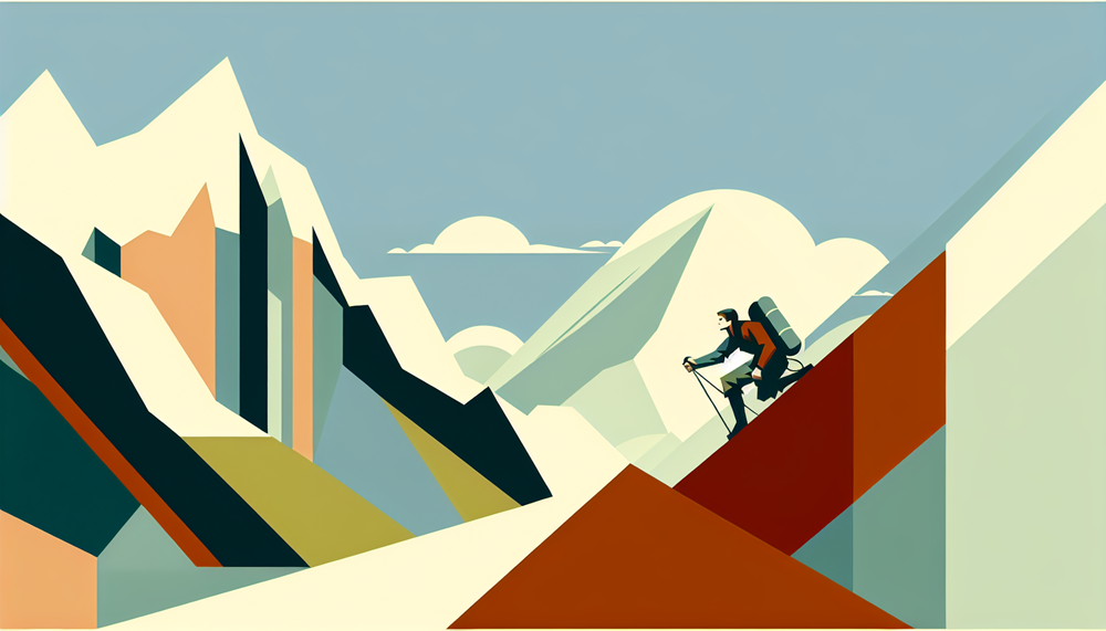 homem praticando alpinismo seguro