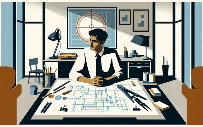 engenheiro em escritório protegido do por seguro de responsabilidade civil profissional